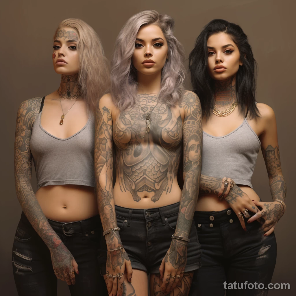 Искусство татуировки и феминизм - девушка с телом в тату 2 - 281023 tatufoto.com 02