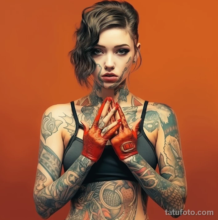 Искусство татуировки и феминизм - девушка с телом в тату 25 - 281023 tatufoto.com 24