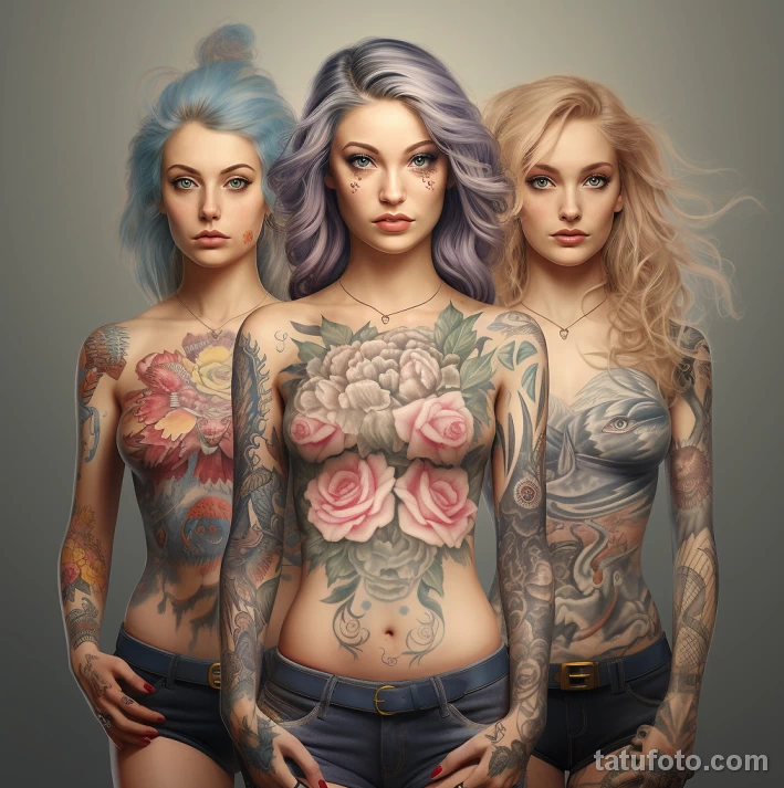 Искусство татуировки и феминизм - девушка с телом в тату 3 - 281023 tatufoto.com 03
