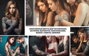 Фото тату: девушка с ярким, детализированным цветочным рукавом татуировки на руке, демонстрирует красоту и мастерство тату-искусства.