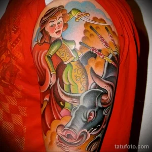 Фото тату с корридой, матадорами и тореадорами 005 tatufoto.com 11,10,2023