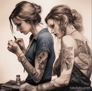 две красивые девушки с татуировками 5 - tatufoto.com 10