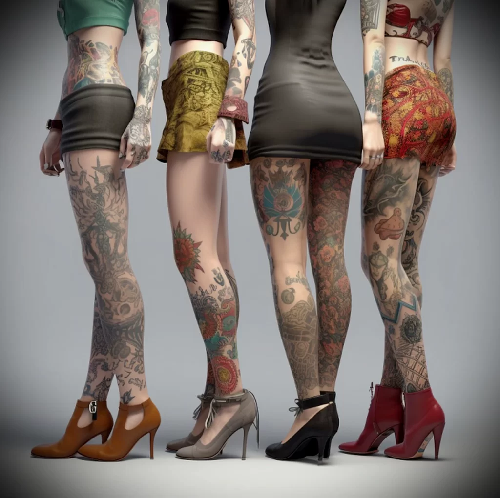 красивые девушки в коротких юбках на высоких каблуках с татуировками и бодимодификациями на теле tatufoto.com 18.10.2023 3
