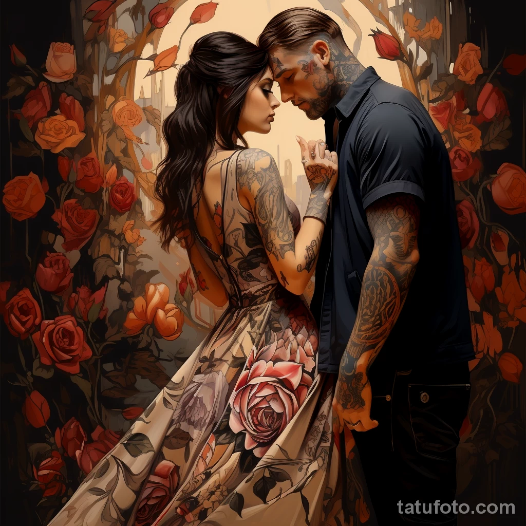 мужчина и девушка с татуировками 2 - tatufoto.com 20