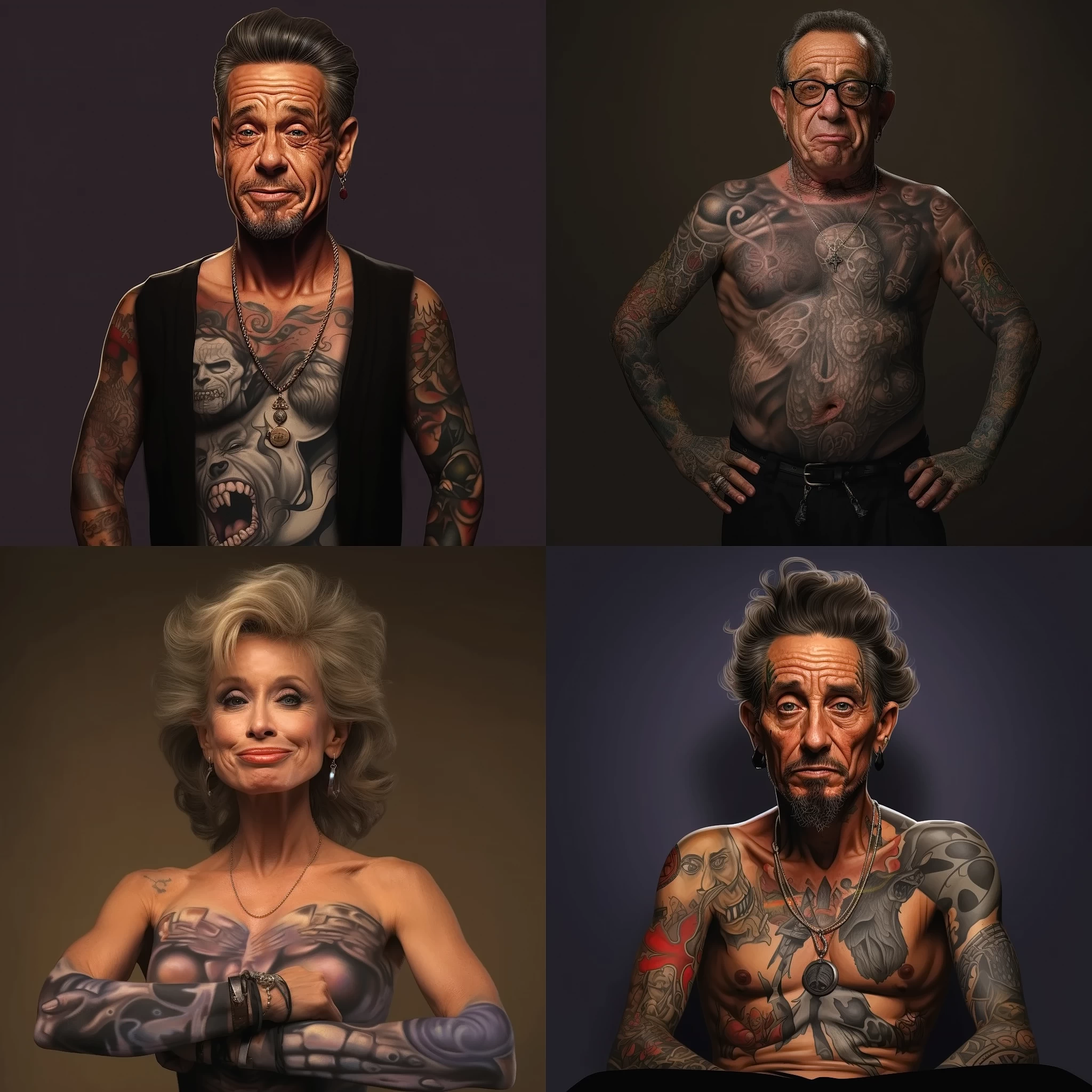 смешные карикатуры на знаменитостей у которых тела в татуировке - tatufoto.com фото 1