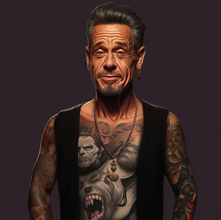 смешные карикатуры на знаменитостей у которых тела в татуировке - tatufoto.com фото 3
