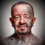фото карикатура на Пост Мэлоуна который весь покрыт татуировками - tatufoto.com 18.10.2023 5
