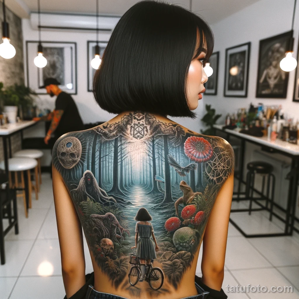 2023-11-03 07.34.58 - Photo of an Asian woman with shoulder-length straight black hair in a tattoo studio - tatufoto.com 07