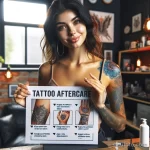 A beautiful woman with tattoos is demonstrating the safety rules and care procedures for tattoos 1 09112023 tatufoto.com 018