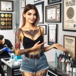 A beautiful woman with tattoos is providing guidance on choosing a safe tattoo parlor and a skilled artist 1 09112023 tatufoto.com 031