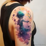 A close up view of a watercolor tattoo portraying a cf c fd e eaccc _1_2 191123 tatufoto.com