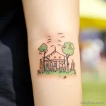 A macro shot of a tattoo showcasing a childs drawing cc ac bbd ddaa 191123 tatufoto.com