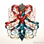 A tattoo design depicting unity with people and ribb c efeb a ddaa 231123 tatufoto.com