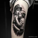 A touching tattoo on the girls calf celebrating the aae b ec adccb _1 191123 tatufoto.com