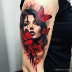 AIDS Beautiful drawing tattoo on the body of a beaut cabe cfc be aaa feade _1 231123 tatufoto.com