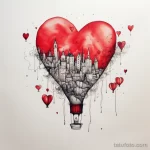 Air balloons drawing tattoos about AIDS stylize bbd d fad cfbd _1 231123 tatufoto.com