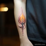An awareness tattoo featuring a candle of hope st adaf be b fcfda 231123 tatufoto.com