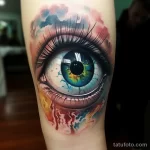An up close look at a tattoo of a childs eyes reflec fcdd ff c fcd 191123 tatufoto.com