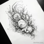 Bacterium Beautiful sketch for a white sheet tattoo dfcbe a aa fb 231123 tatufoto.com