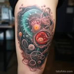 Bacterium Realistic drawing of a tattoo on the body f cef f ad cbdfd _1_2_3 231123 tatufoto.com