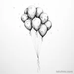 Balloons Beautiful sketch for tattoo on a white shee ef fdc ba d badfa _1_2_3 231123 tatufoto.com