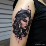 Candle and tape beautiful drawing tattoo on the body af cf bc baf fbe _1 231123 tatufoto.com