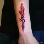 Candle and tape drawing tattoo about AIDS stylize d bdd b f baae _1 231123 tatufoto.com