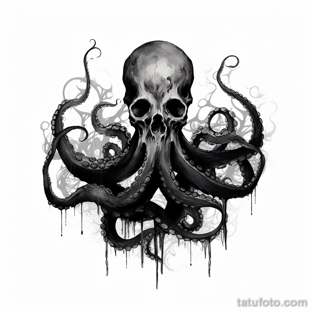 Design a modern tattoo of a minimalist octopus on th dbb d df bf aabfceaa _1_2 221123 tatufoto.com