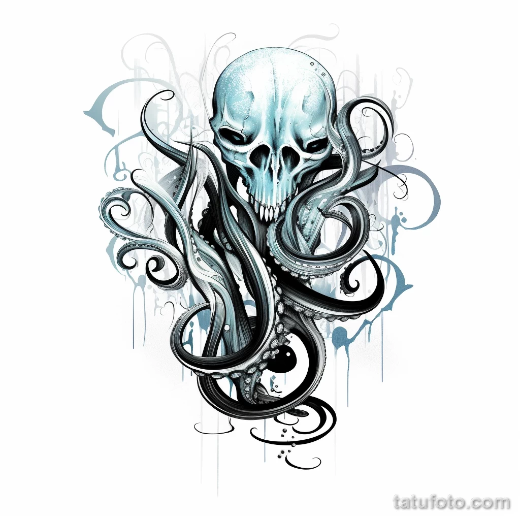 Design a modern tattoo of a sleek and abstract octop ebdc bef cfc a cfc 221123 tatufoto.com
