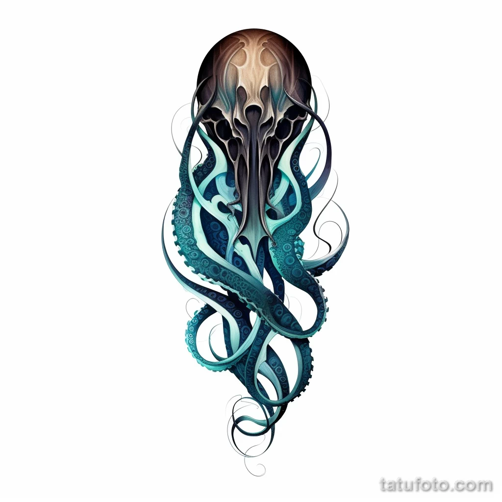 Design a modern tattoo of a sleek and abstract octop ebdc bef cfc a cfc _1_2 221123 tatufoto.com
