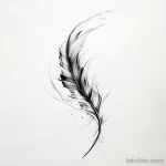 Feather and ink beautiful sketch for tattoo on a whi cc fed b abbdfbdb 231123 tatufoto.com