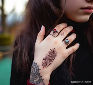 Girl showing the site of a removed tattoo with a keloid scar, demonstrating the risks of complications 5 09112023 tatufoto.com 092