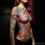 . Graffiti art mural on side torso 16.11.2023 tatufoto.com 023