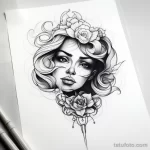 HIV beautiful sketch for a white sheet tattoo styl ef ed ad daed 231123 tatufoto.com