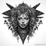 HIV black and white drawing of tattoos on the human f c af bb caccf 231123 tatufoto.com