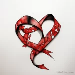 Heart and tape drawing tattoo about AIDS stylize facff cd c _1_2 231123 tatufoto.com