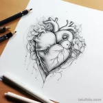 Heart and tape is a beautiful sketch for a white she d fac d a dfbcb _1_2_3_4 231123 tatufoto.com
