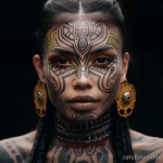 Image of a woman with a mix of traditional and moder dcbea df bd cb caeeea 251123 tatufoto.com