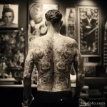 Man with a detailed back tattoo looking at designs i ab fa d ae fecbfb _1_2 231123 tatufoto.com