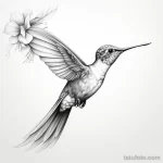 Photo realistic tattoo sketch of a delicate hummingb e c ec cafa _1_2 16.11.2023 tatufoto.com 094