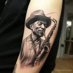 Photo realistic tattoo sketch of a lively jazz music fe ee af bcb baad 16.11.2023 tatufoto.com 123