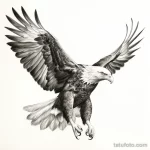 Photo realistic tattoo sketch of a majestic eagle in fad af ca efab _1 16.11.2023 tatufoto.com 132