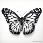 Photo realistic tattoo sketch of a monarch butterfly acfce af bb bdce aacbef _1 16.11.2023 tatufoto.com 140