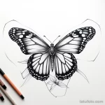 Photo realistic tattoo sketch of a monarch butterfly acfce af bb bdce aacbef _1_2_3 16.11.2023 tatufoto.com 142