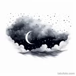 Photo realistic tattoo sketch of a night sky with st eebc ce ad d abbff _1_2_3 16.11.2023 tatufoto.com 145