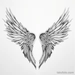 Photo realistic tattoo sketch of a pair of angel win daa ac ad b c _1 16.11.2023 tatufoto.com 147