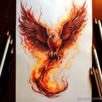 Photo realistic tattoo sketch of a phoenix rising fr ab da e ddecfa 16.11.2023 tatufoto.com 150