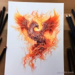 Photo realistic tattoo sketch of a phoenix rising fr ab da e ddecfa _1 16.11.2023 tatufoto.com 151