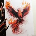 Photo realistic tattoo sketch of a phoenix rising fr ab da e ddecfa _1_2 16.11.2023 tatufoto.com 152