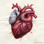 Photo realistic tattoo sketch of a realistic heart a fea ae bc ebdcb 16.11.2023 tatufoto.com 157